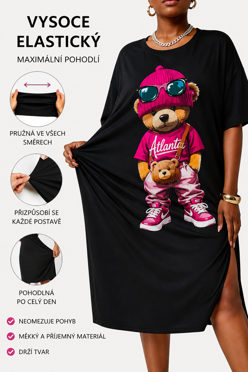Komfortní šaty Teddy Style